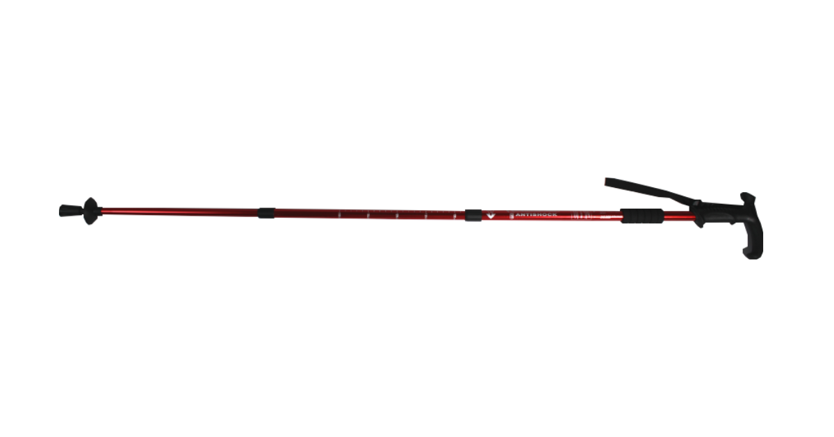 Red Anti-Shock Hiking Pole