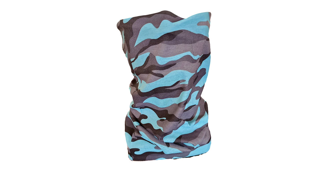 Blue, Black and Grey Camo Buff