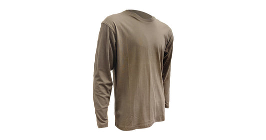 brown-cotton-long-sleeve-t-shirt image 1