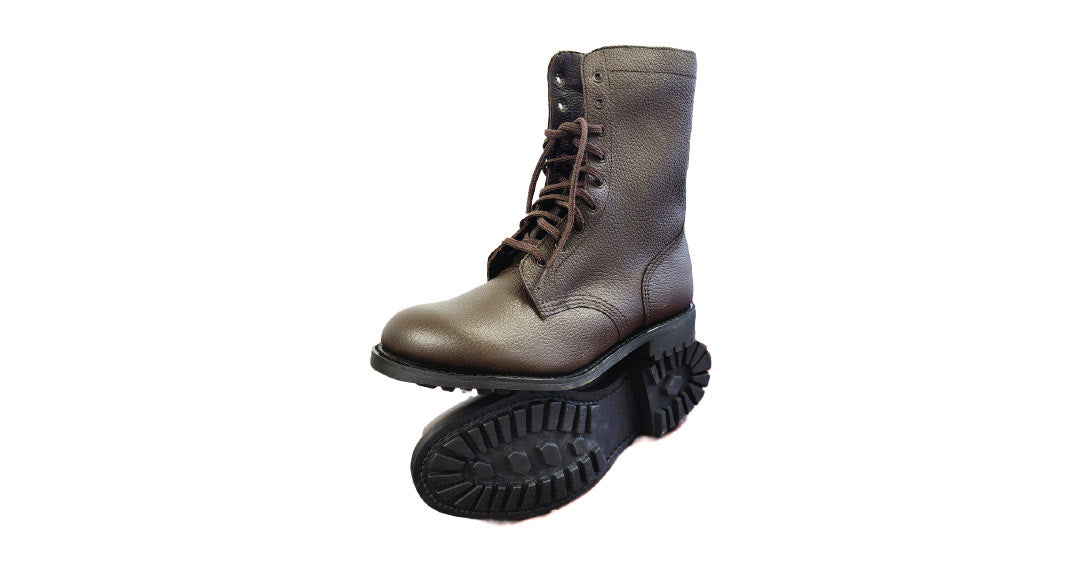 Brown Leather Army Boots