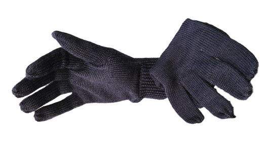 navy-blue-knitted-gloves image 1