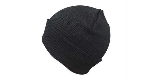 plain-black-beanie-new image 1