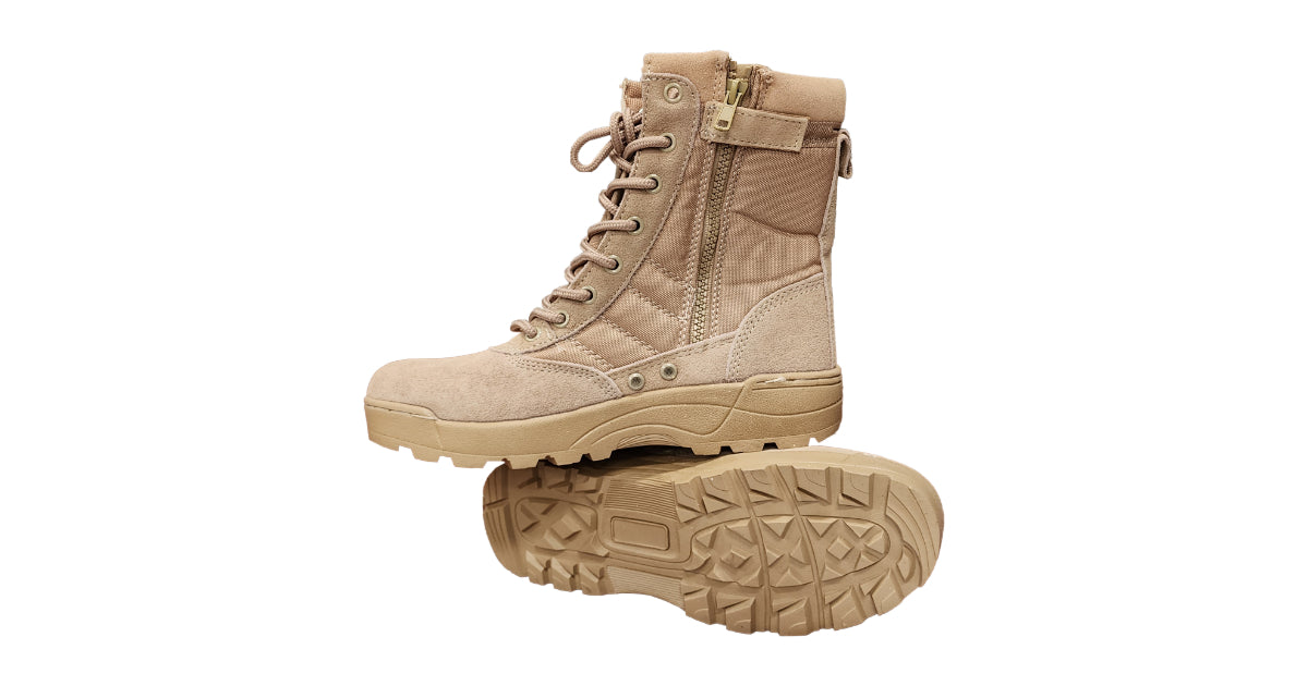 beige-combat-boot image 0
