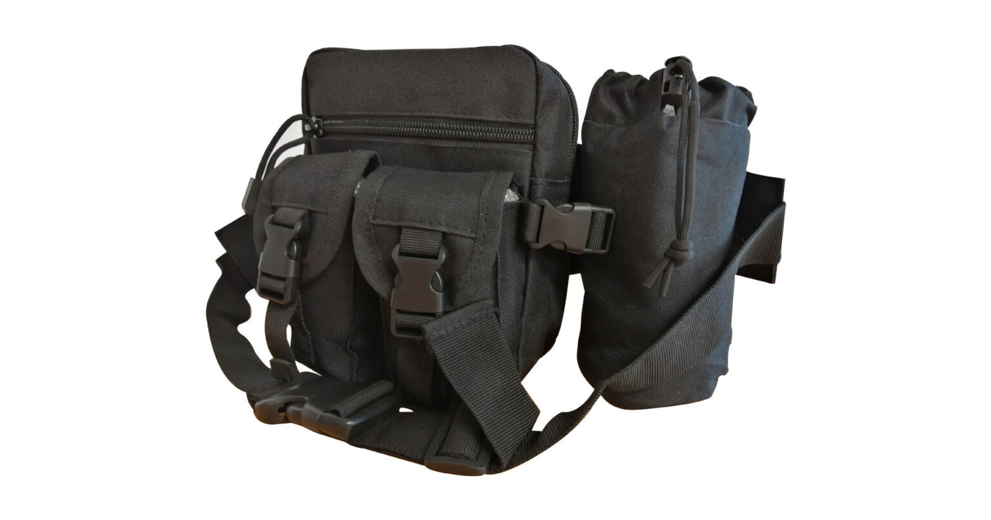 Belt with 4 Compartment Bag & Stubbie Holder (Various Colours)