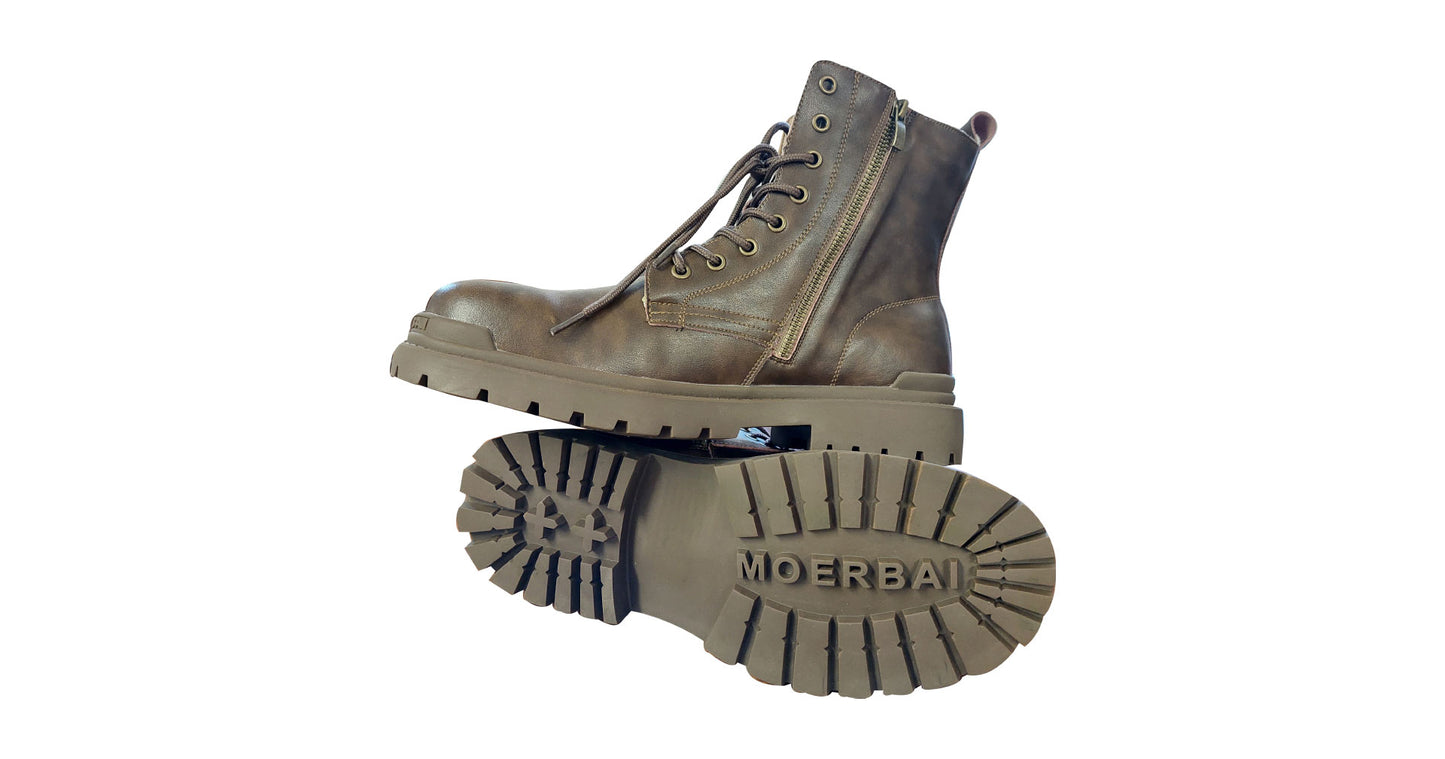 Brown Moerbai Boots with Zip