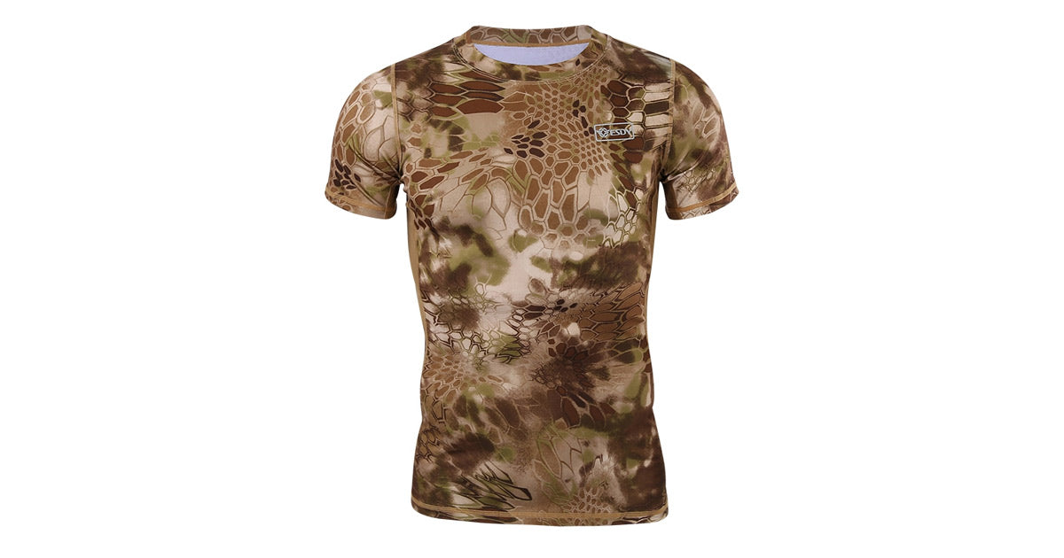 Yellow Rattlesnake Camo T-Shirt (Stretchy Material) - NEW