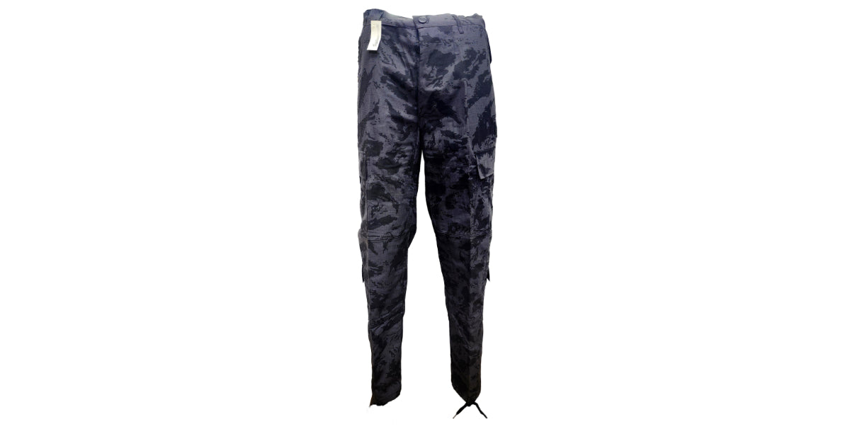 Mottled Black Camo Combat Trouser
