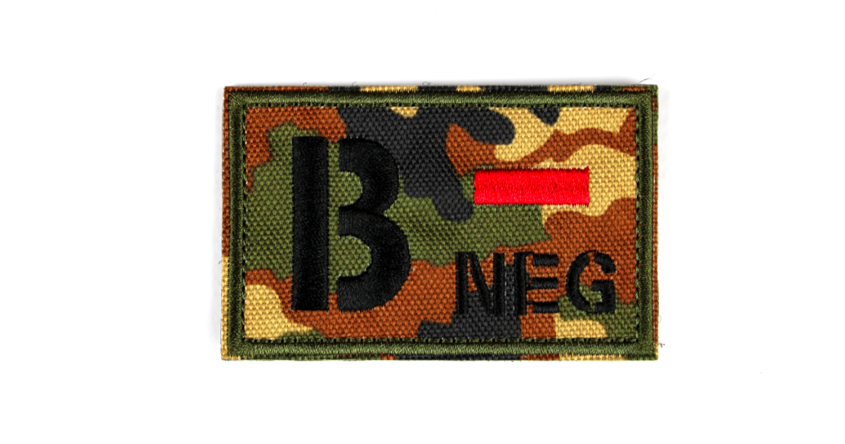 Dark Camo Blood Patch B Negative