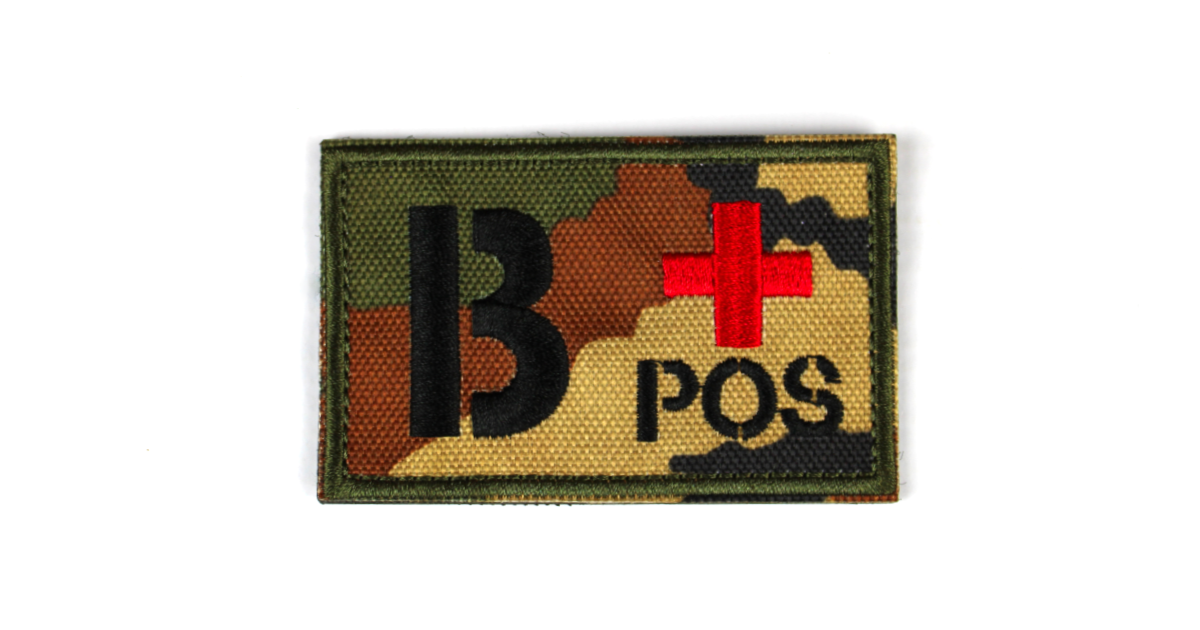 Dark Camo Blood Patch B Positive