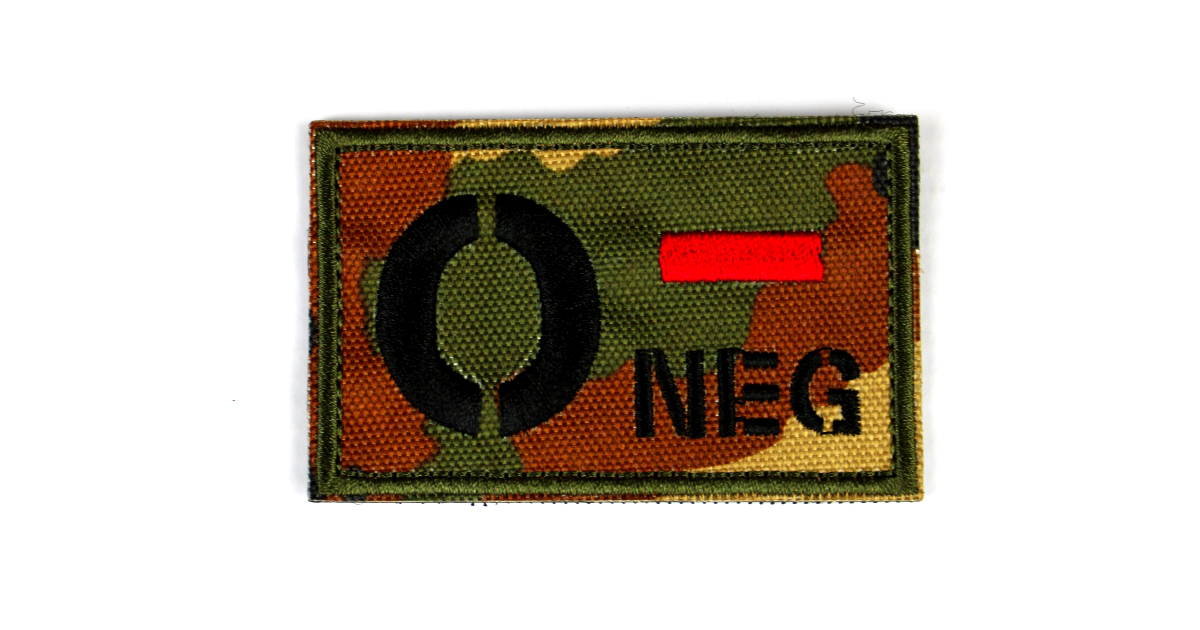 Dark Camo Blood Patch O Negative