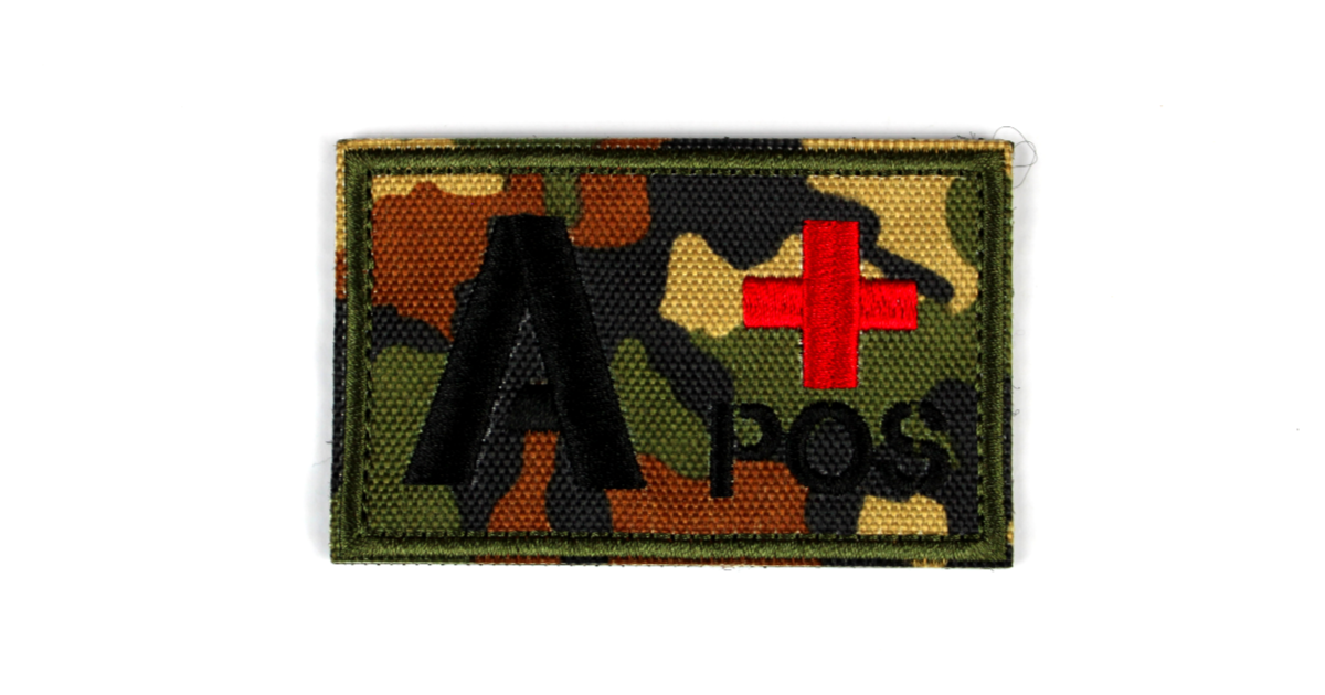 Dark Camo Blood Patch A Positive