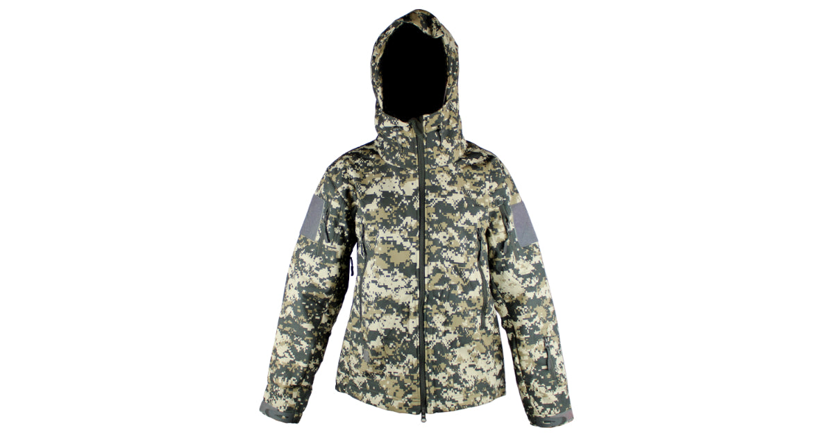 Black Brown Digi Soft Shell Jacket