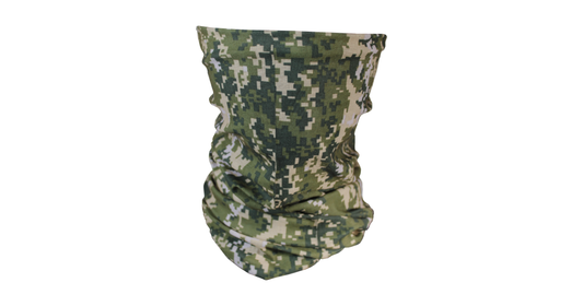 Multifunctional Black, Green and Beige Camo Buff