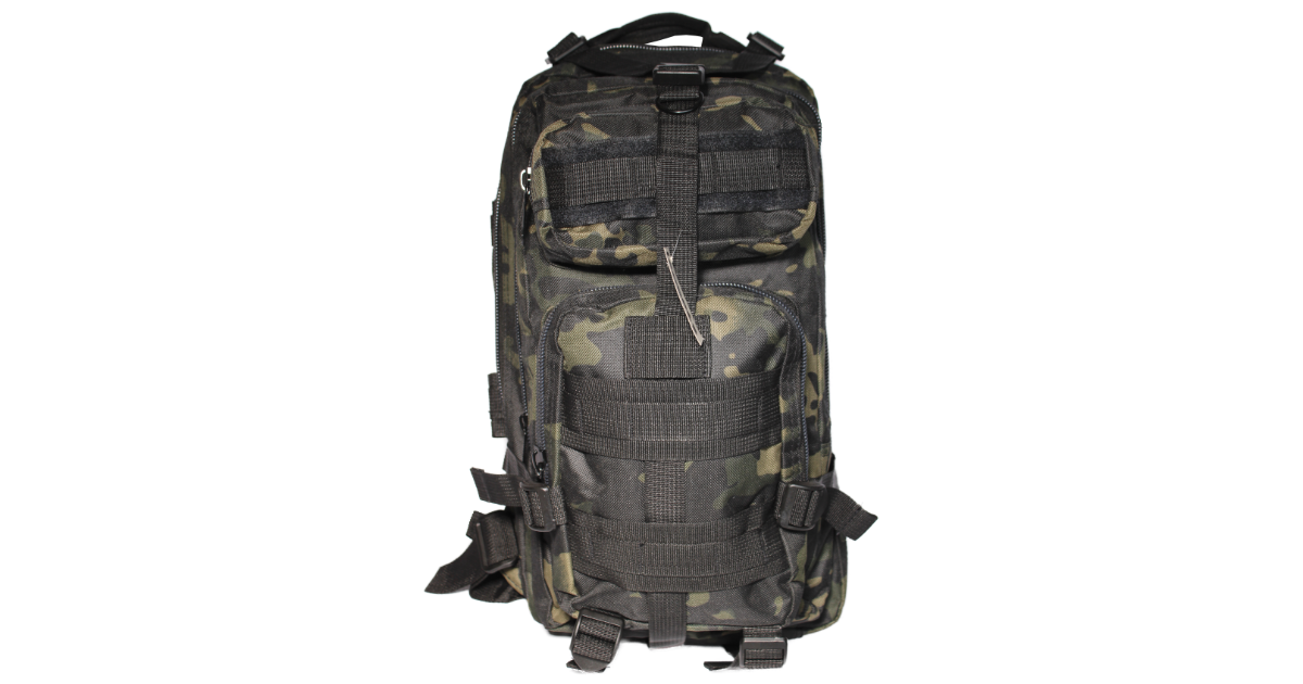Black Multicam 4 Compartment Backpack