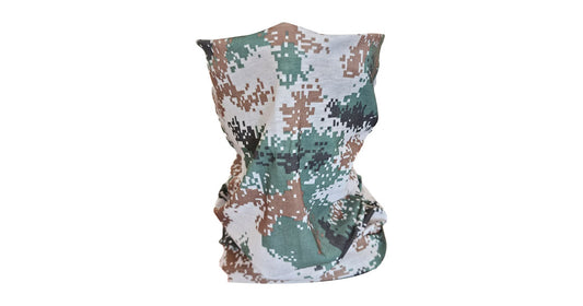 Digital Grey, Green and Brown Camo Buff