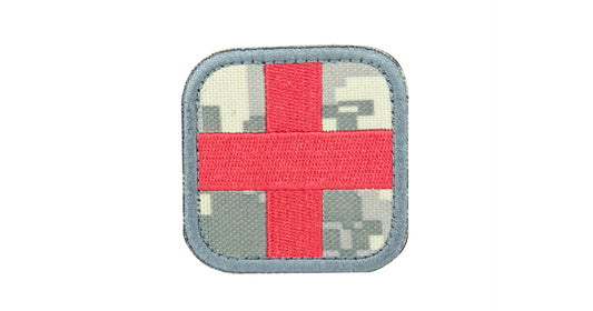 First Aid Digital Grey Camo Patch - NEW