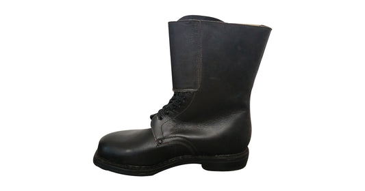 Italian Military Surplus Black Leather Boots (Never Issued or Worn)