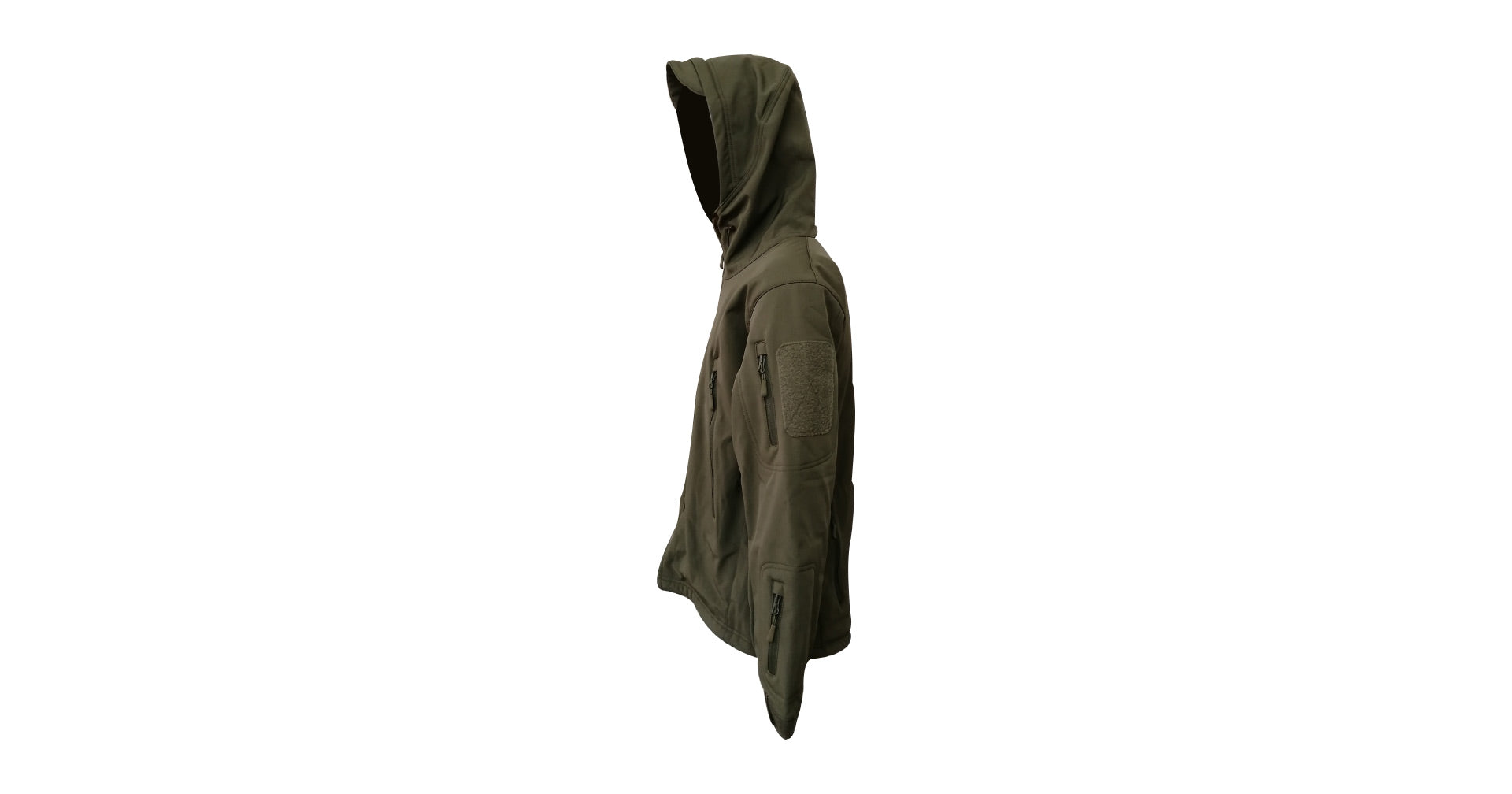 Olive Green Soft-Shell Jacket with Hood – South African Military