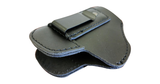 pu-black-leather-clip-on-holster image 0