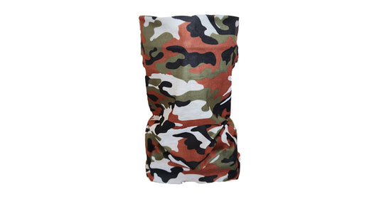 White, Green, Black and Brown Camo Buff