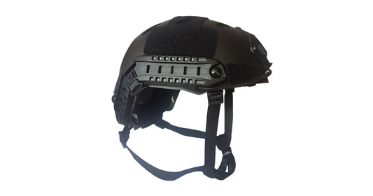 black-plastic-airsoft-helmet image 0
