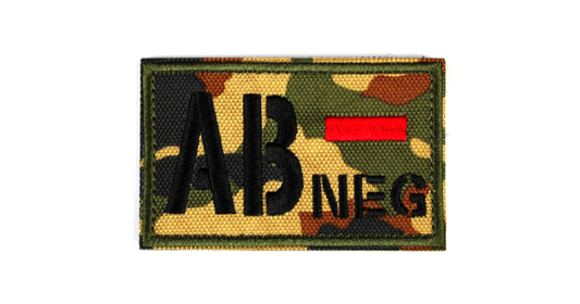 Dark Camo Blood Patch AB Negative