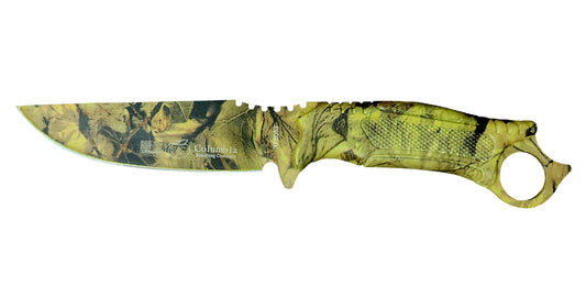 Woodland Camo Fishermans Knife (12cm Blade)